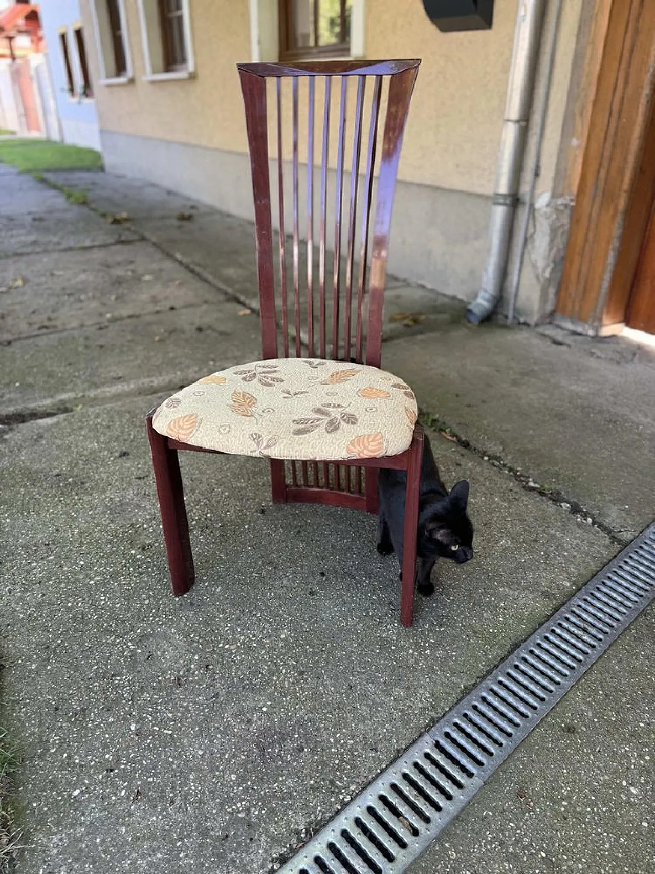 6 Sedie da pranzo laccate e in tessuto di Pietro Costantini, anni '80 9