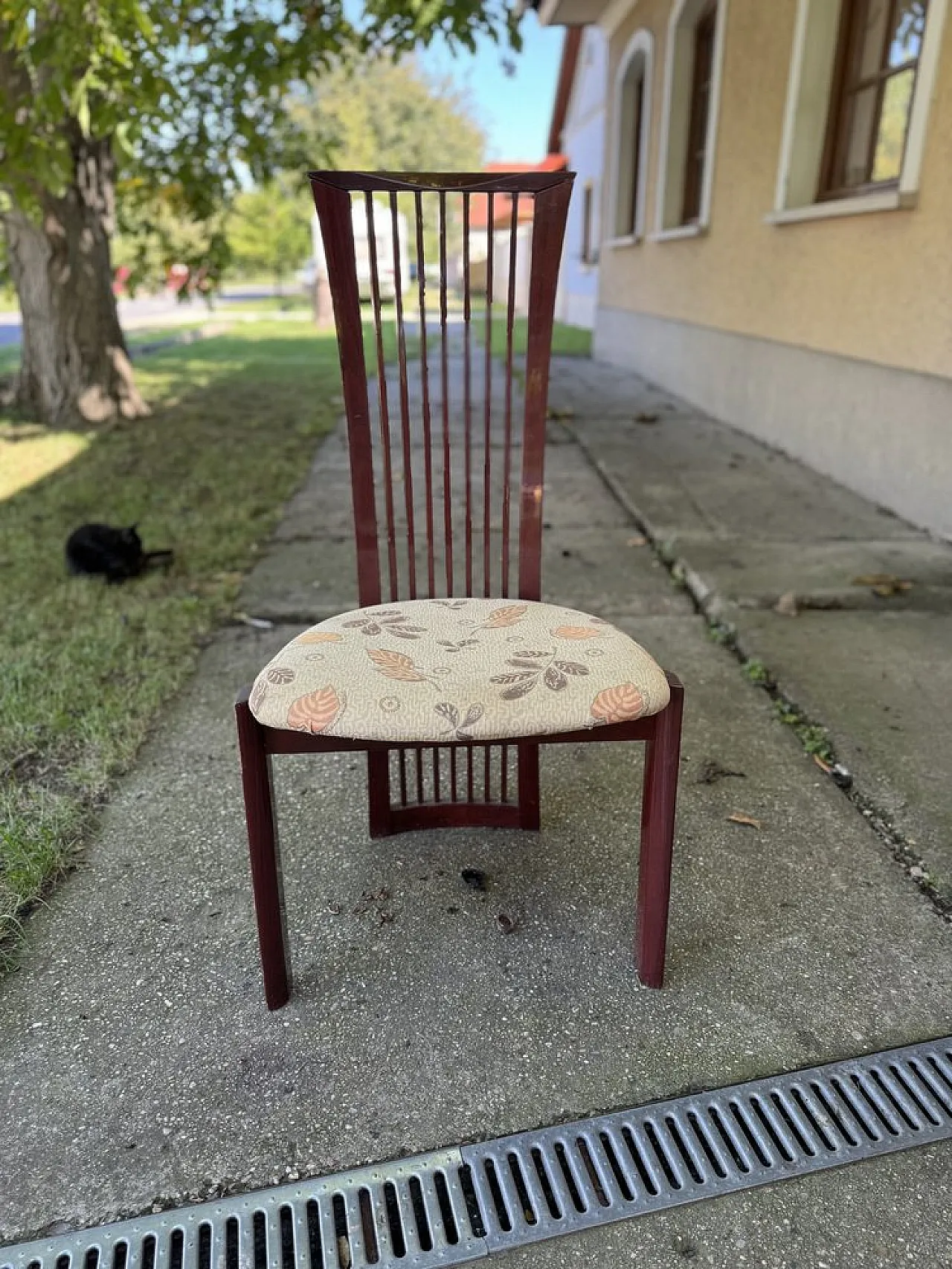 6 Sedie da pranzo laccate e in tessuto di Pietro Costantini, anni '80 11