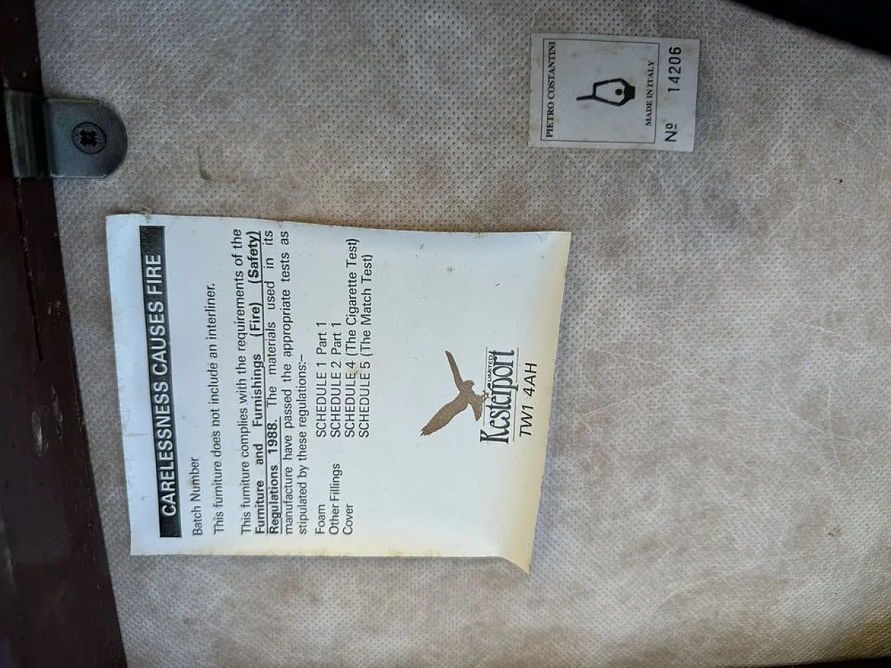 6 Sedie da pranzo laccate e in tessuto di Pietro Costantini, anni '80 12