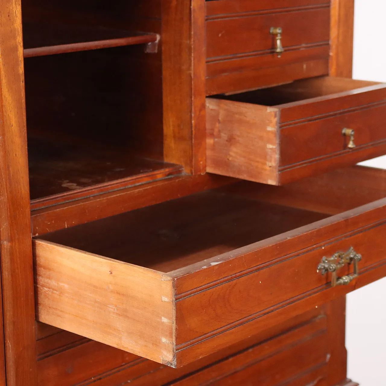 Armadio a cassetti in mogano, fine '800 4