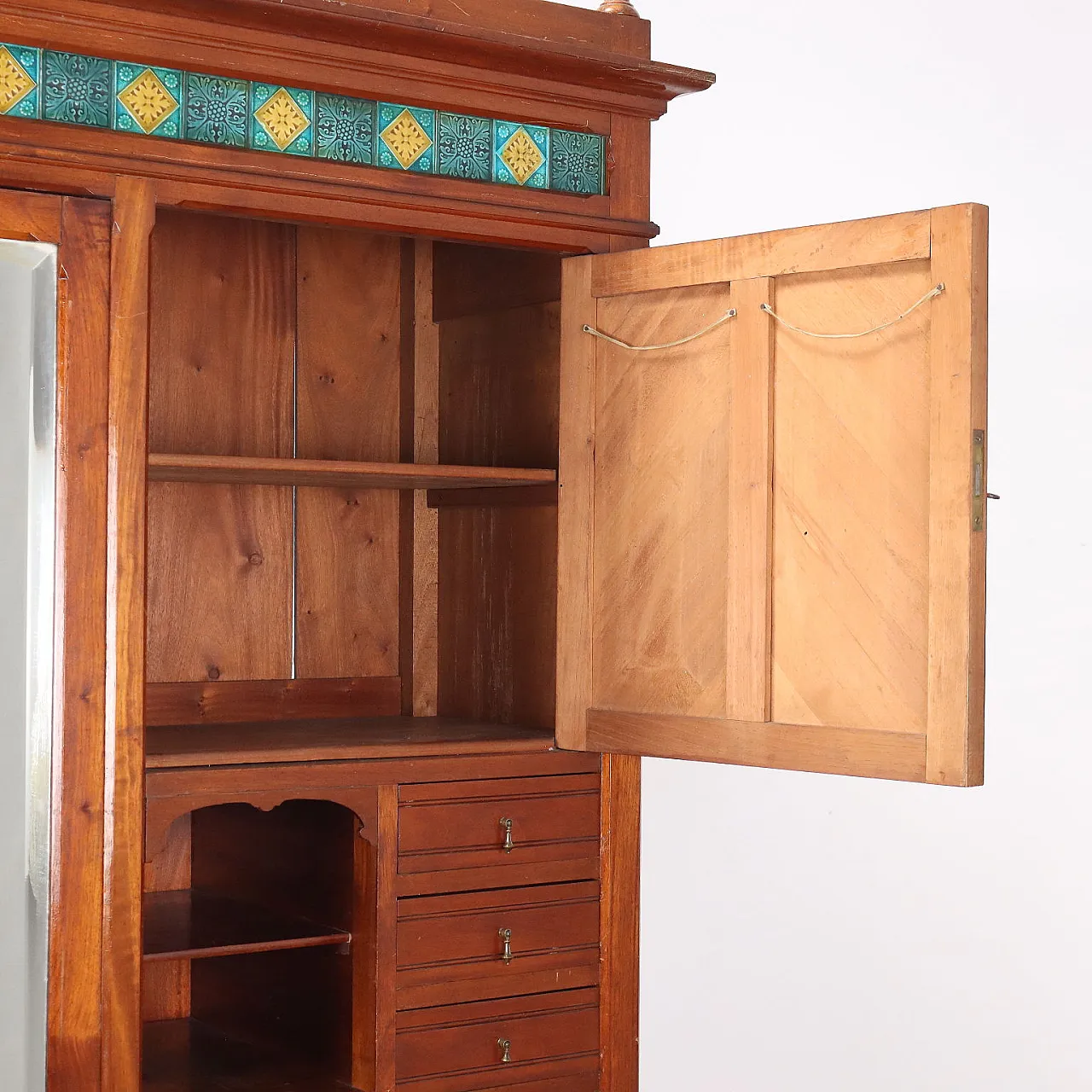 Armadio a cassetti in mogano, fine '800 5