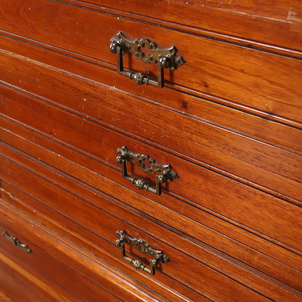 Armadio a cassetti in mogano, fine '800 7
