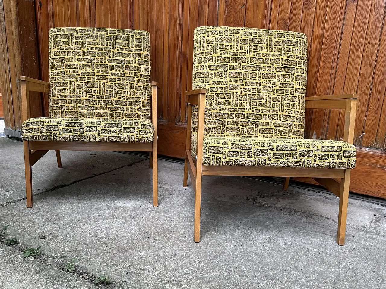 Pair of Mid-Century armchairs Györgyi, 1960s 6