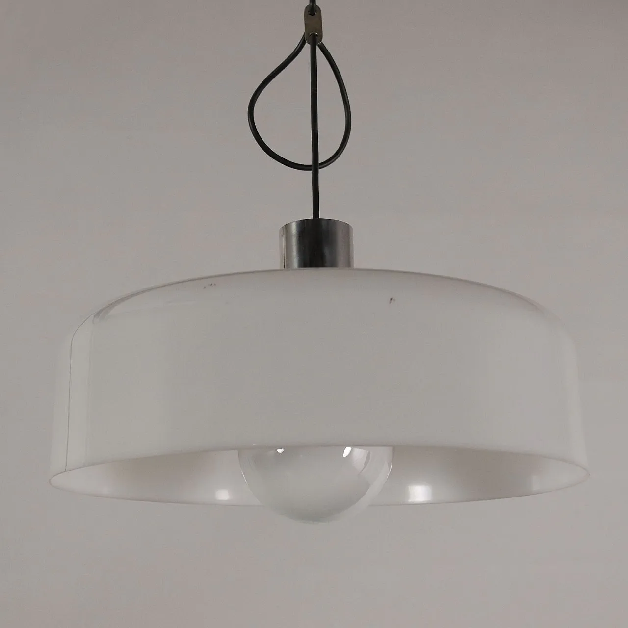 Lampada da terra ad arco con base in cemento, anni '70 4