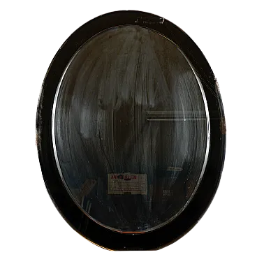 Oval mirror with smoked glass edge, 1970s
