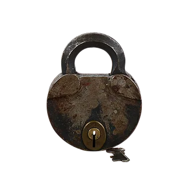 Metal padlock, 19th century
