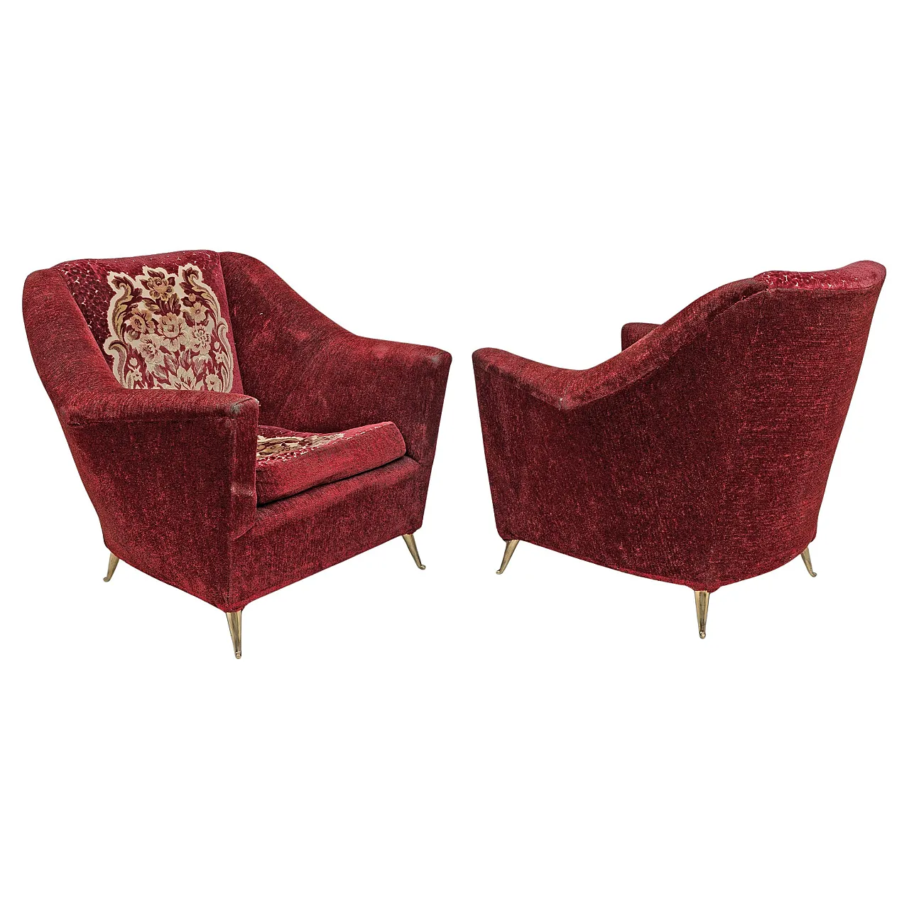 Coppia di poltrone di Ico Parisi per Ariberto Colombo, anni '50 1