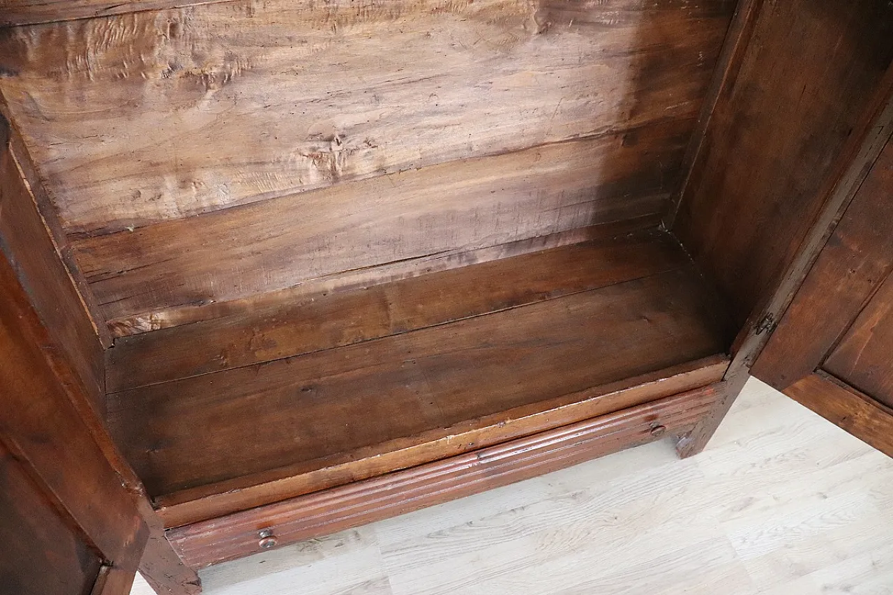 Solid poplar wardrobe, mid 19th century 8