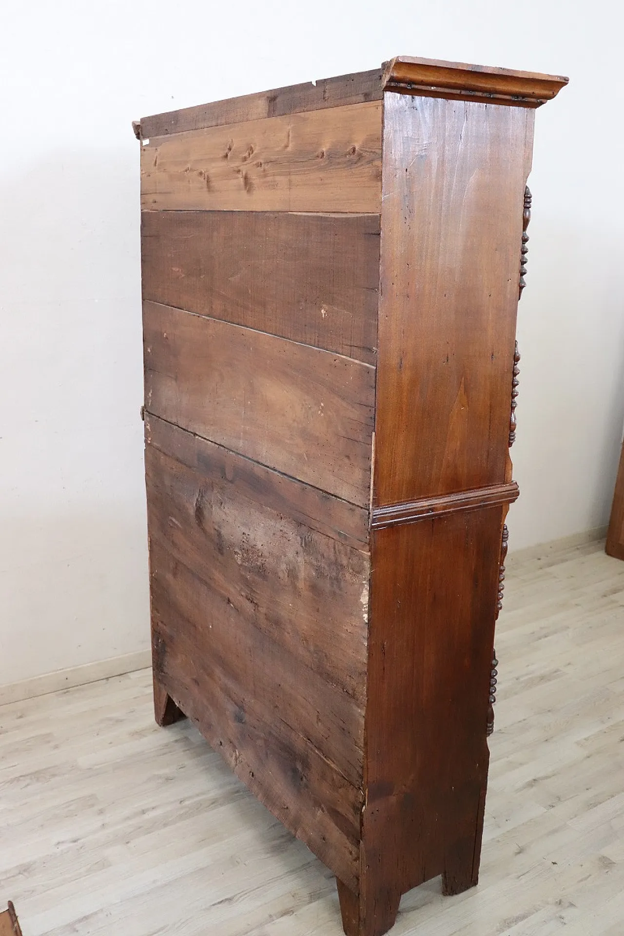Solid poplar wardrobe, mid 19th century 12