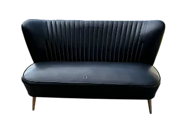 Mid-Century sky black cocktail sofa, 1950s