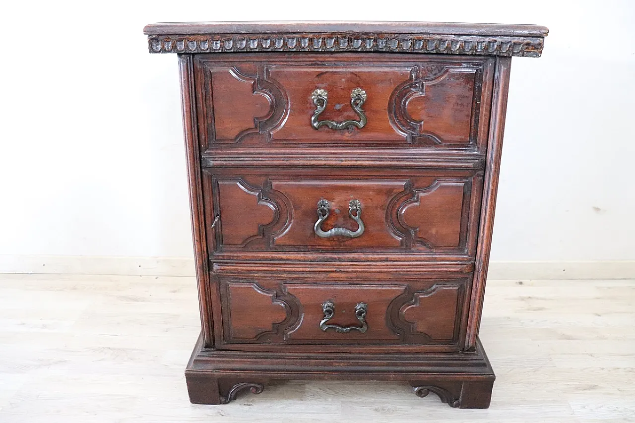 Ancient bedside table in walnut, 700 7