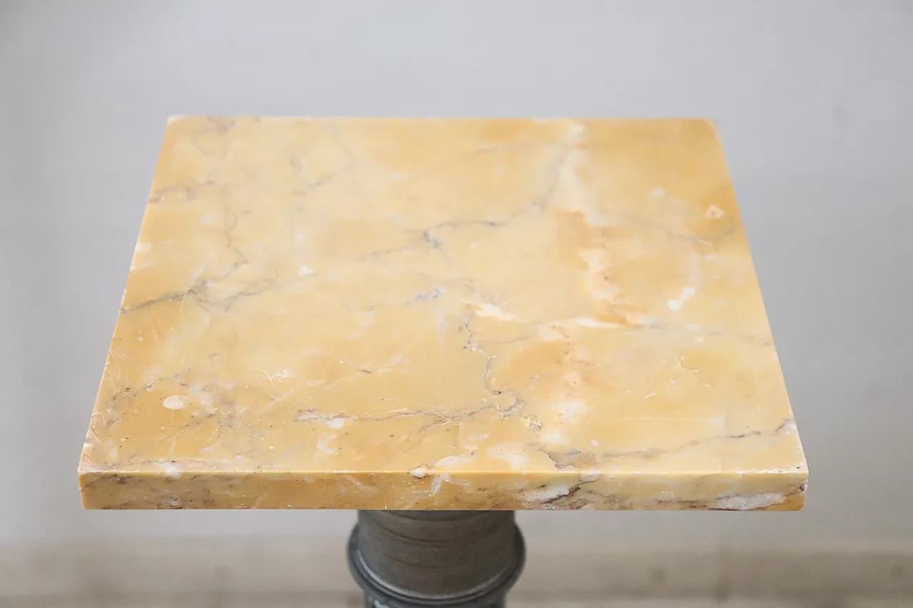 Yellow and green marble column with bronze details, late '800 3