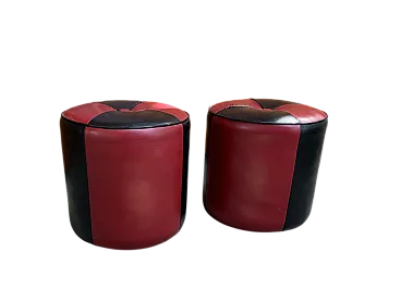 Coppia di poggiapiedi Mid-Century, anni '50