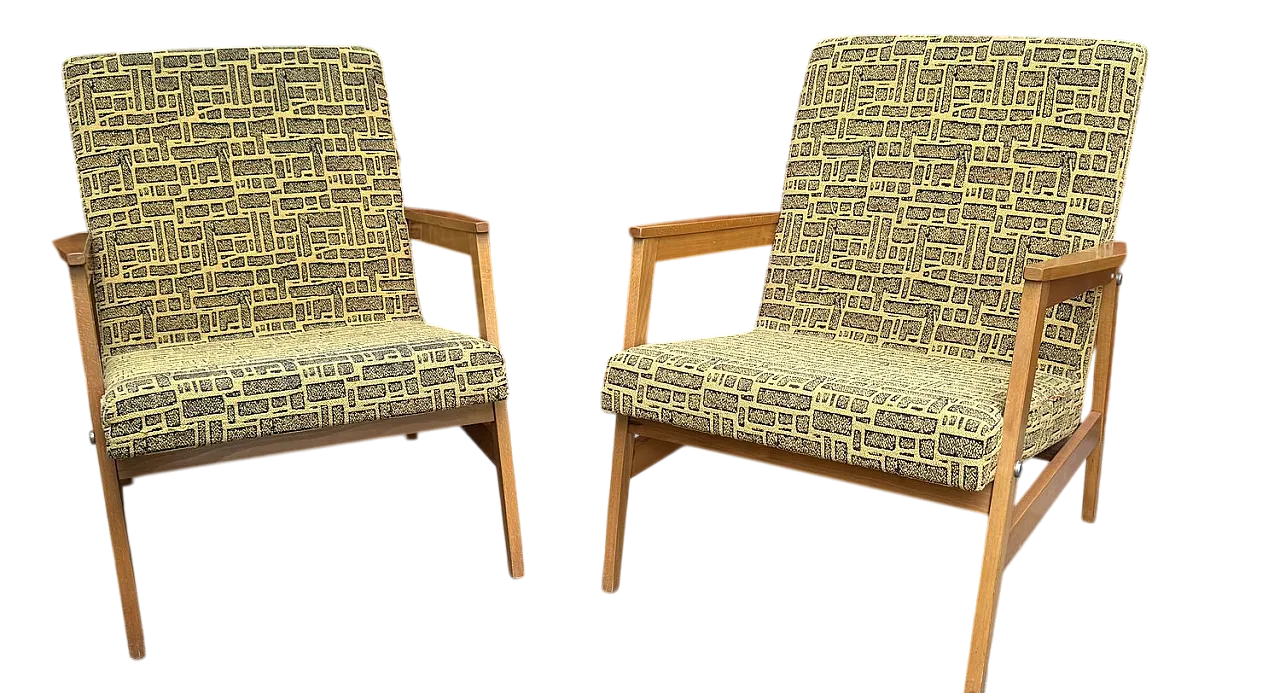 Pair of Mid-Century armchairs Györgyi, 1960s 7