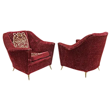 Pair of armchairs by Ico Parisi for Ariberto Colombo, 1950s