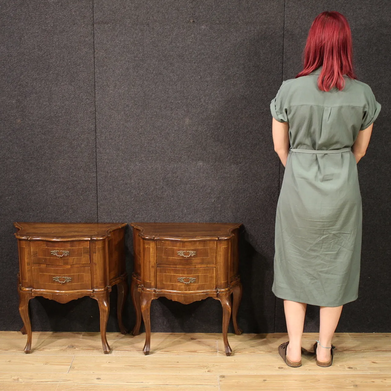 Coppia comodini veneti della metà del XX secolo 2