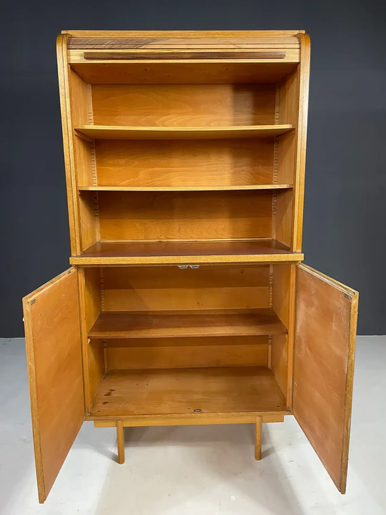 Mid-Century sideboard by Interiér Praha with tambour top, 1960s 12