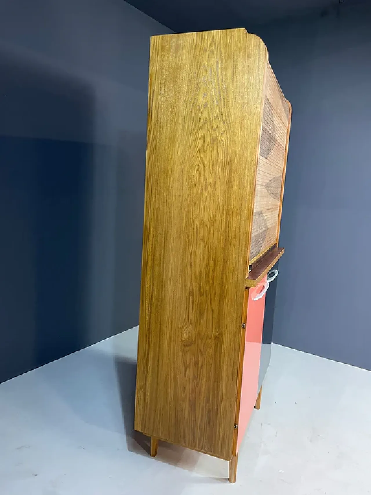 Mid-Century sideboard by Interiér Praha with tambour top, 1960s 14