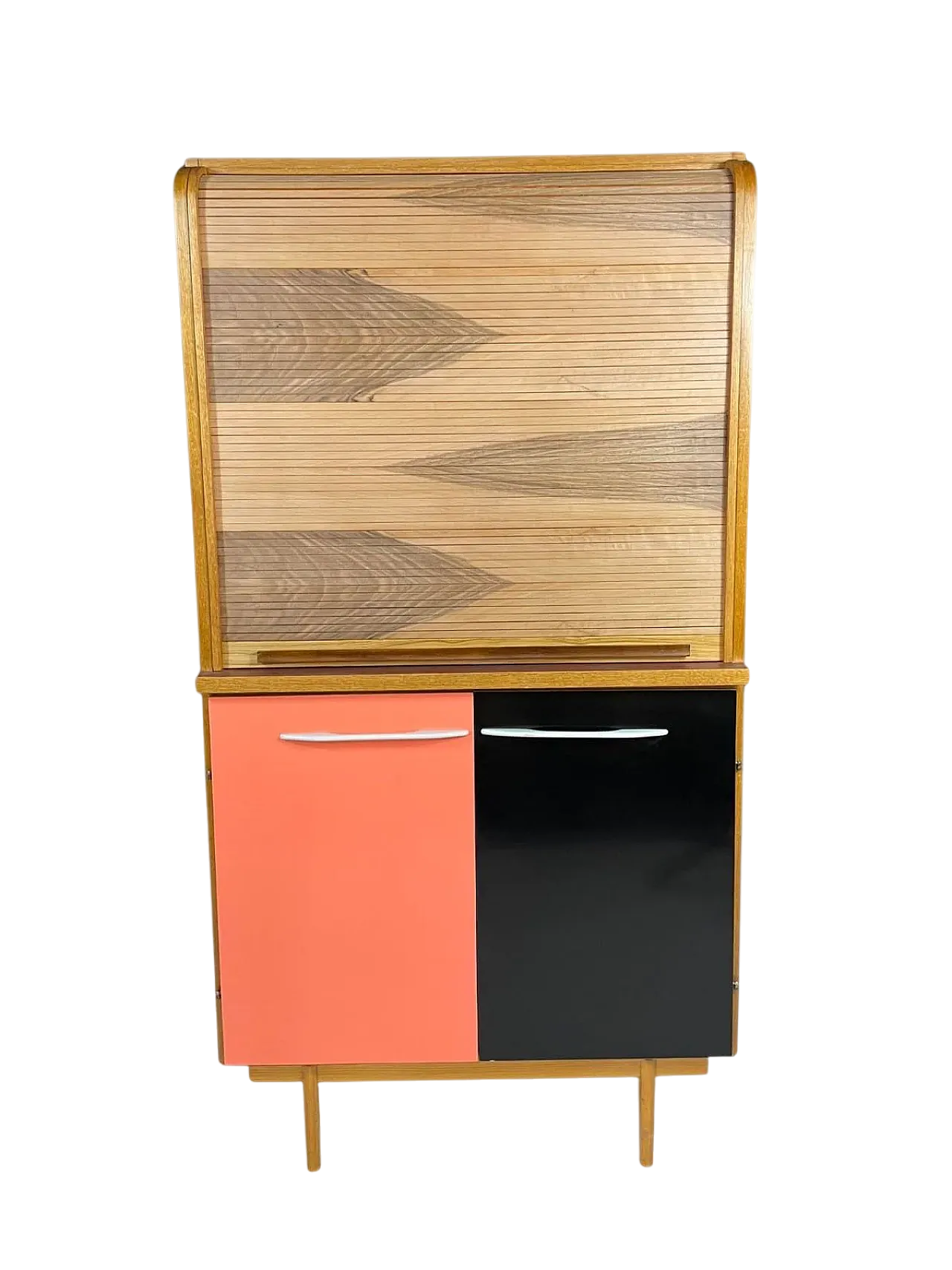 Mid-Century sideboard by Interiér Praha with tambour top, 1960s 17