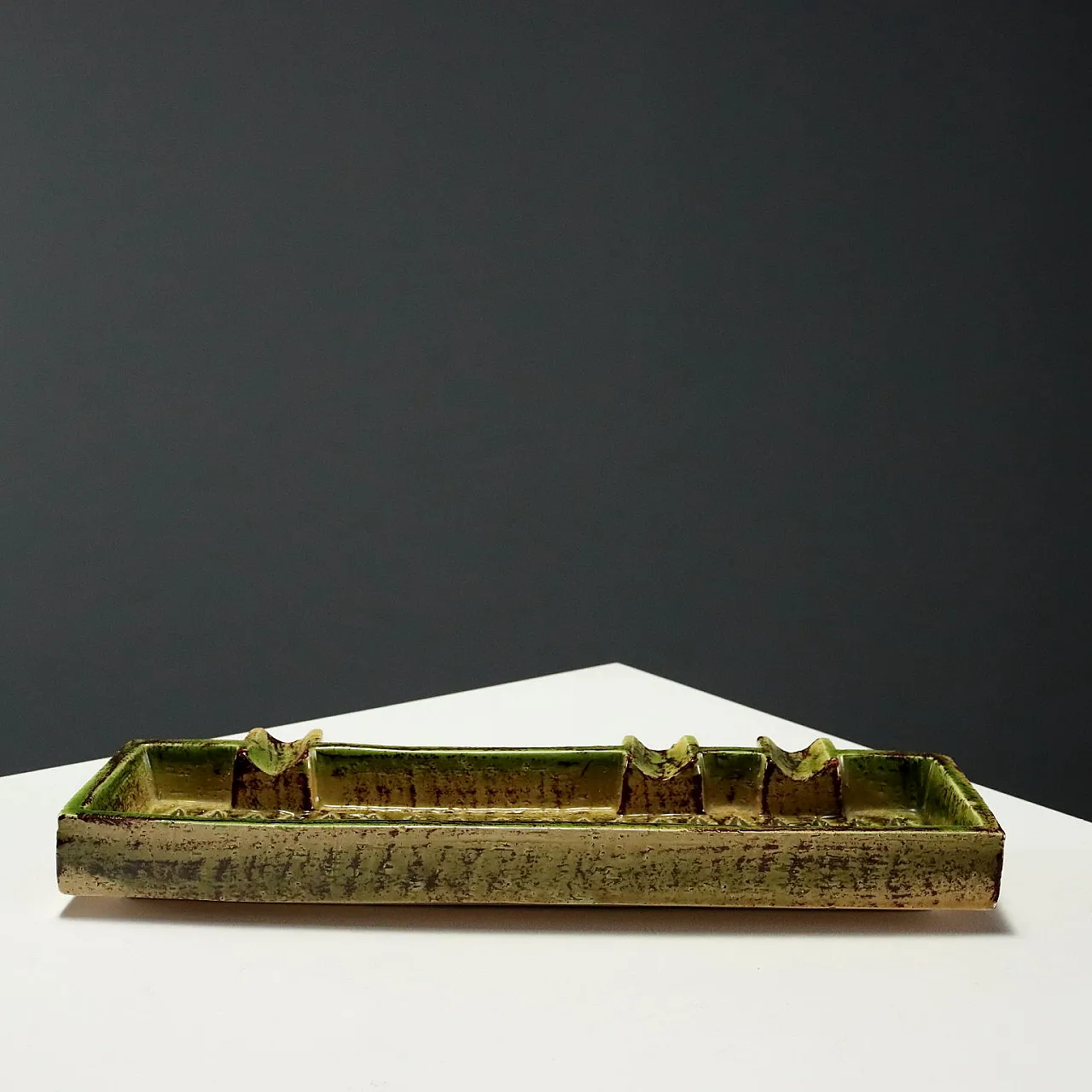 Sahara series ashtray in polychrome ceramic by Aldo Londi, 1960s 7