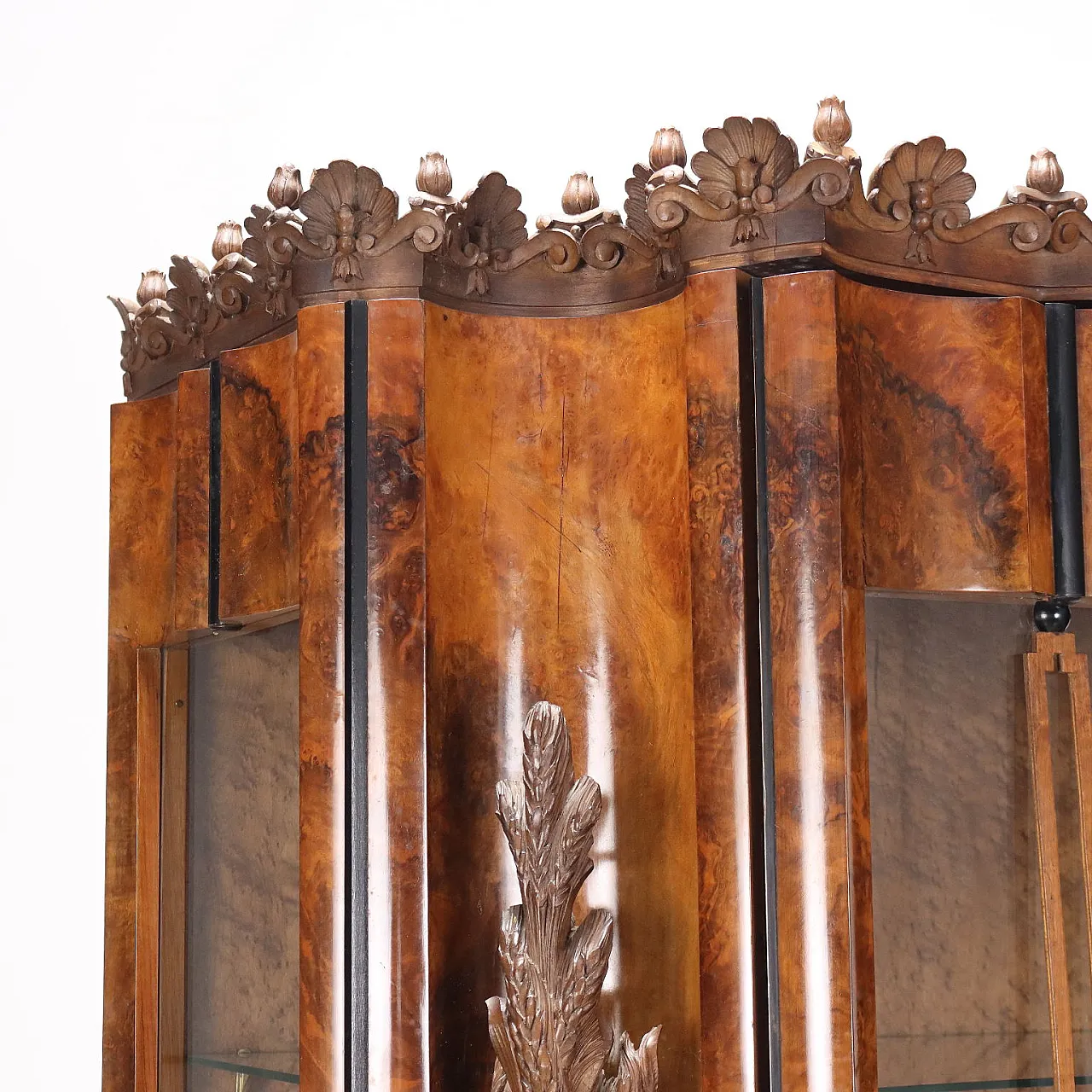 Vetrina Art Deco in noce, primo '900 4