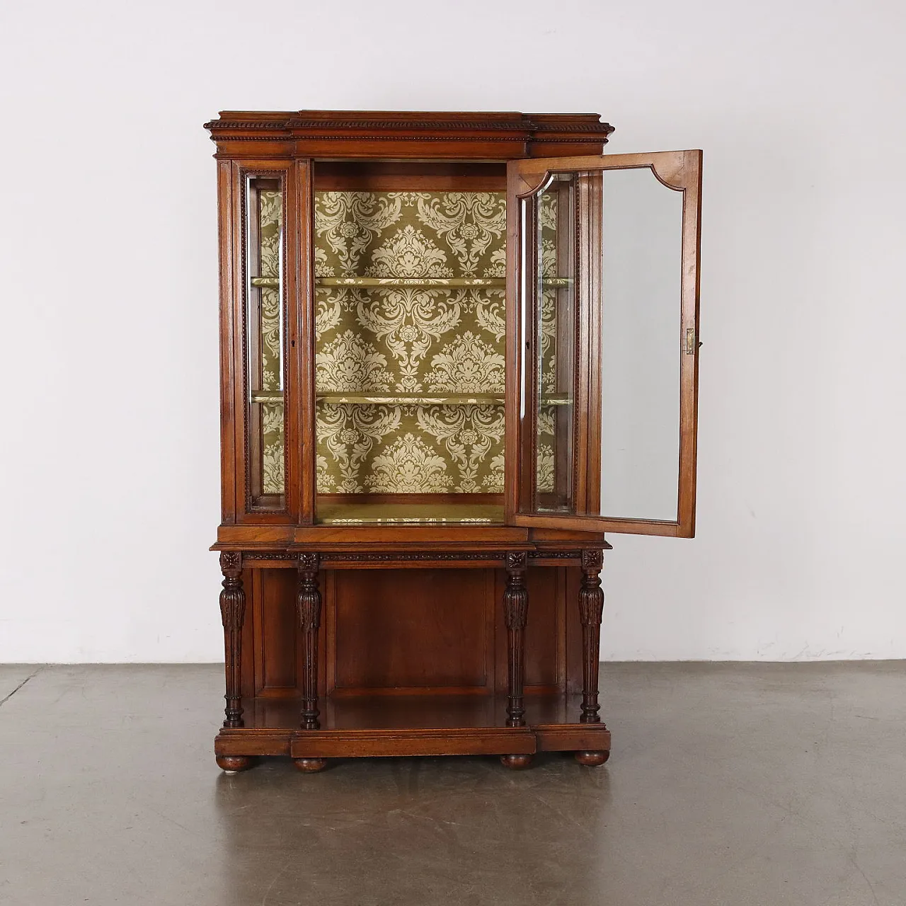 Vetrina in stile neoclassico in noce, '900 5