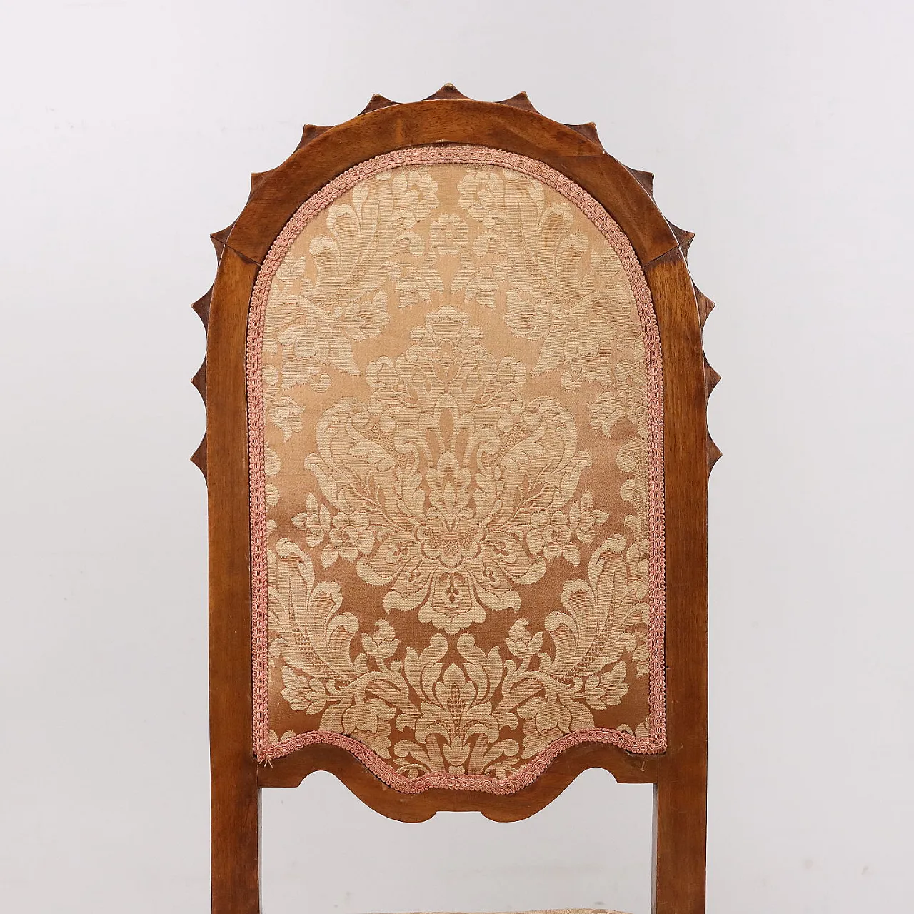 6 Deco-style chairs in wood and fabric, late 20th century 4