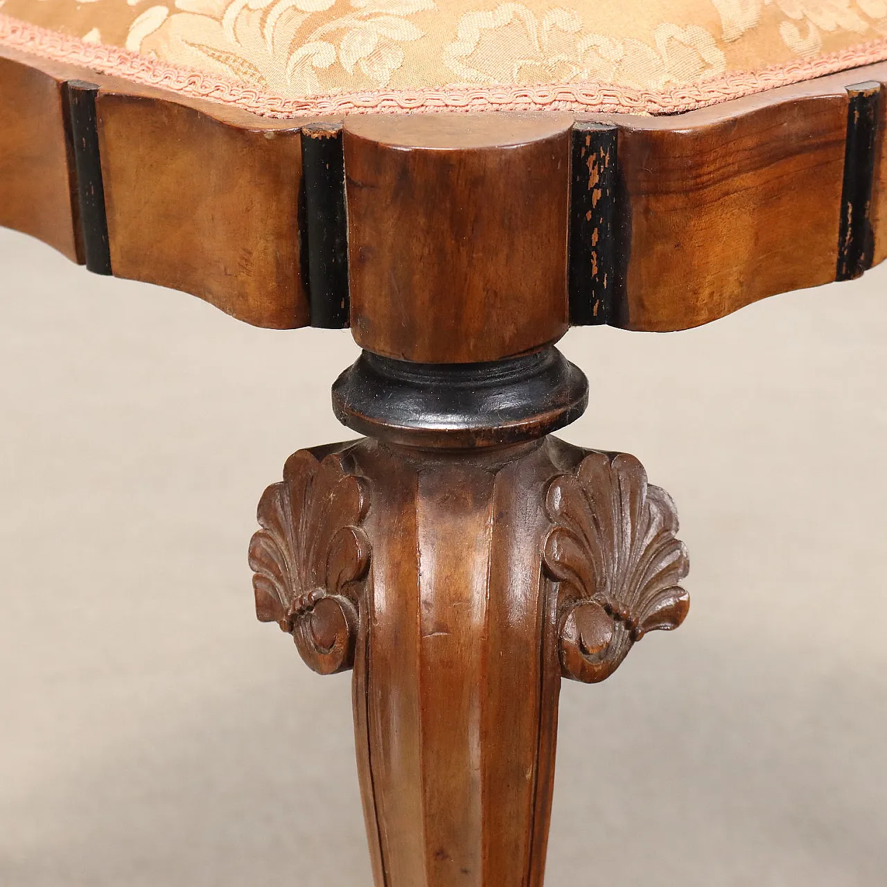 6 Deco-style chairs in wood and fabric, late 20th century 5