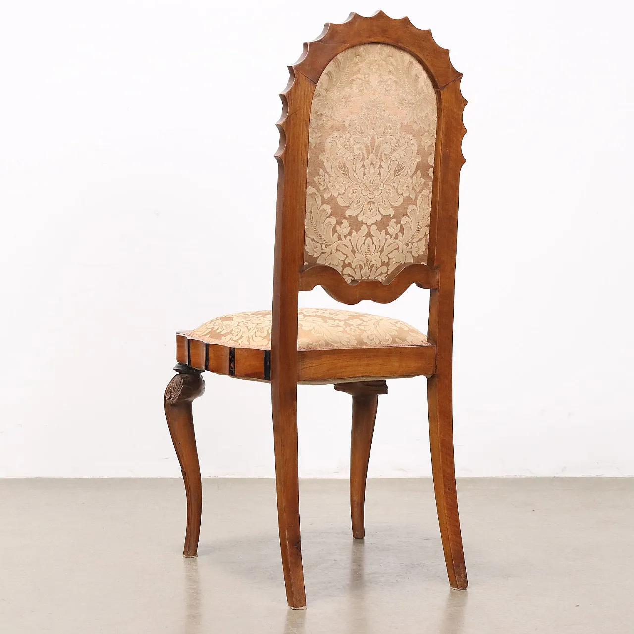 6 Deco-style chairs in wood and fabric, late 20th century 8