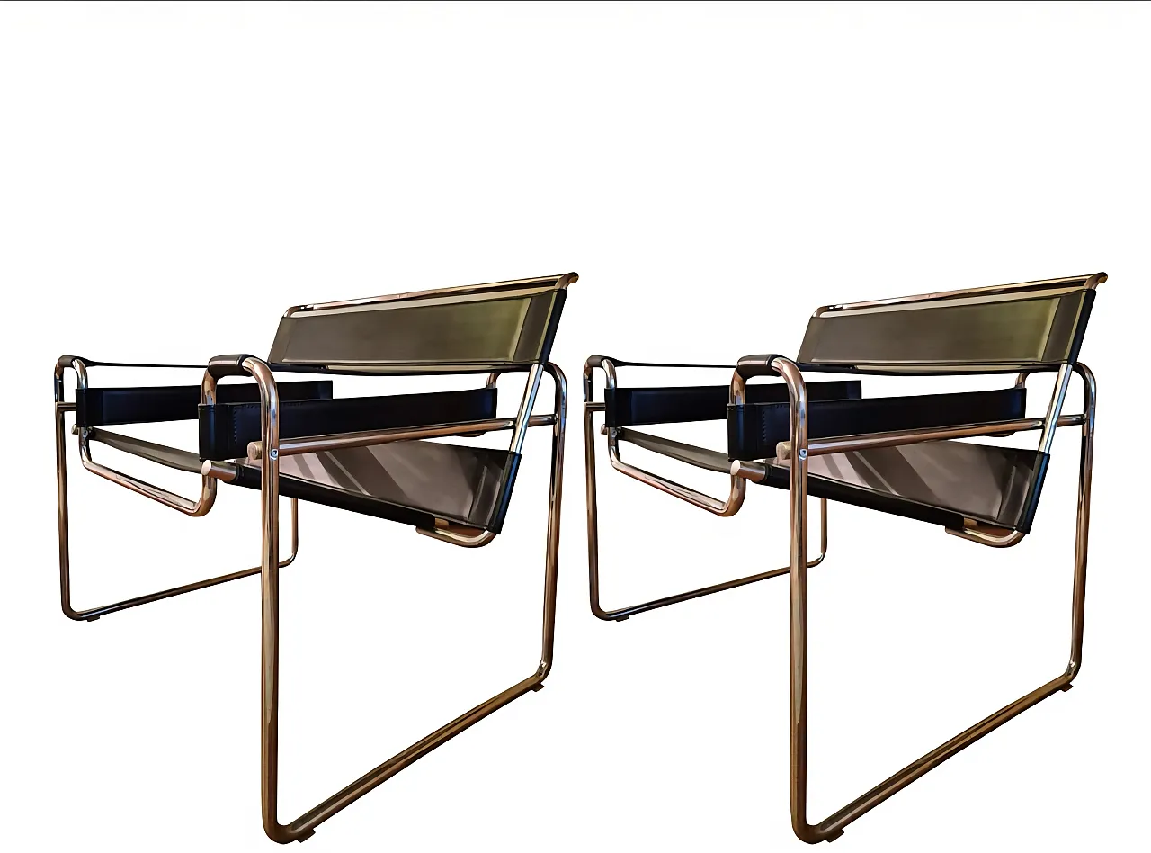 Coppia di sedie Wassily di Marcel per Gavina, fine '900 2