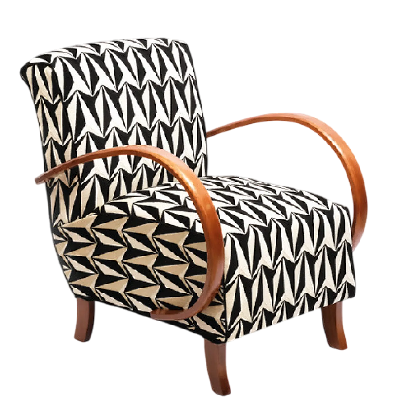 Type C Origami armchairs by Jindrich Halabala, 1930s 6