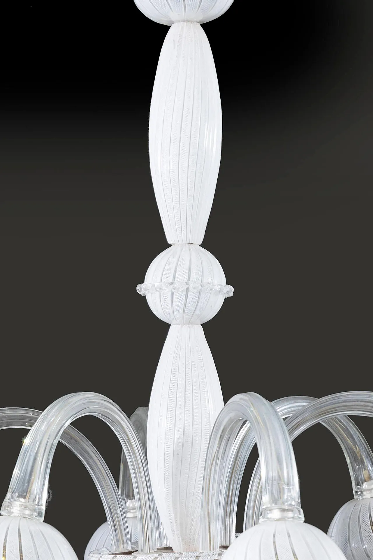 Lampada a sospensione a sei braccia di Aureliano Toso, anni '50 3