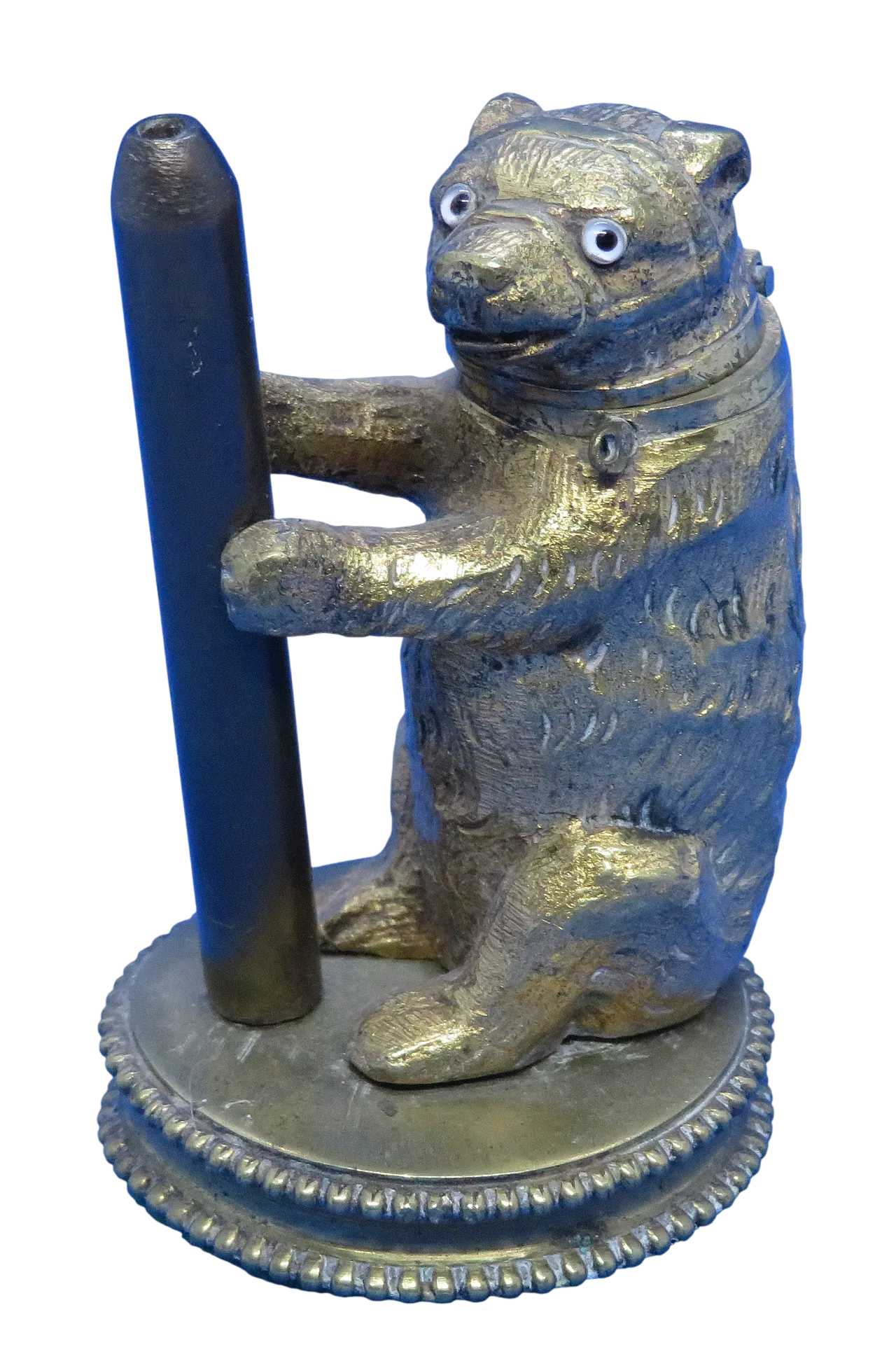 Gilded metal match bear, 19th century 12