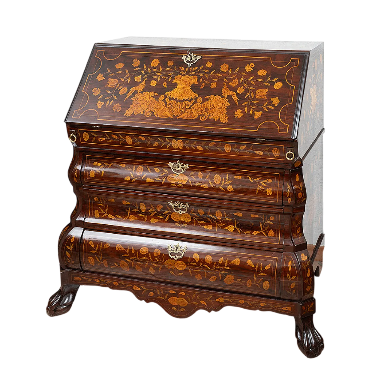 Dutch highboard in precious woods, 18th century 11