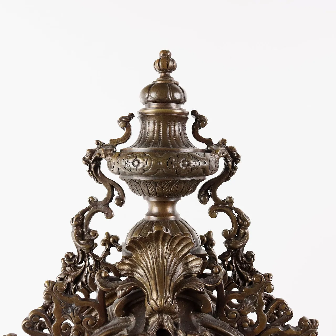 Bronze clock triptych, 20th century 6