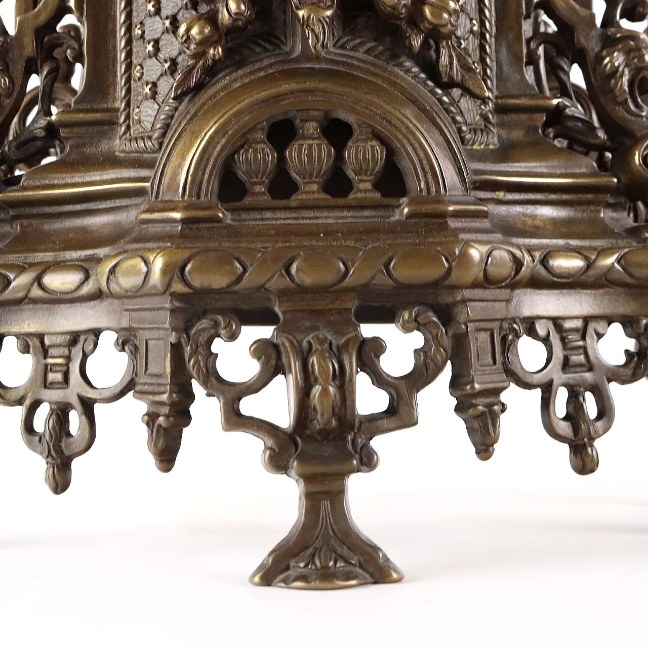 Bronze clock triptych, 20th century 8