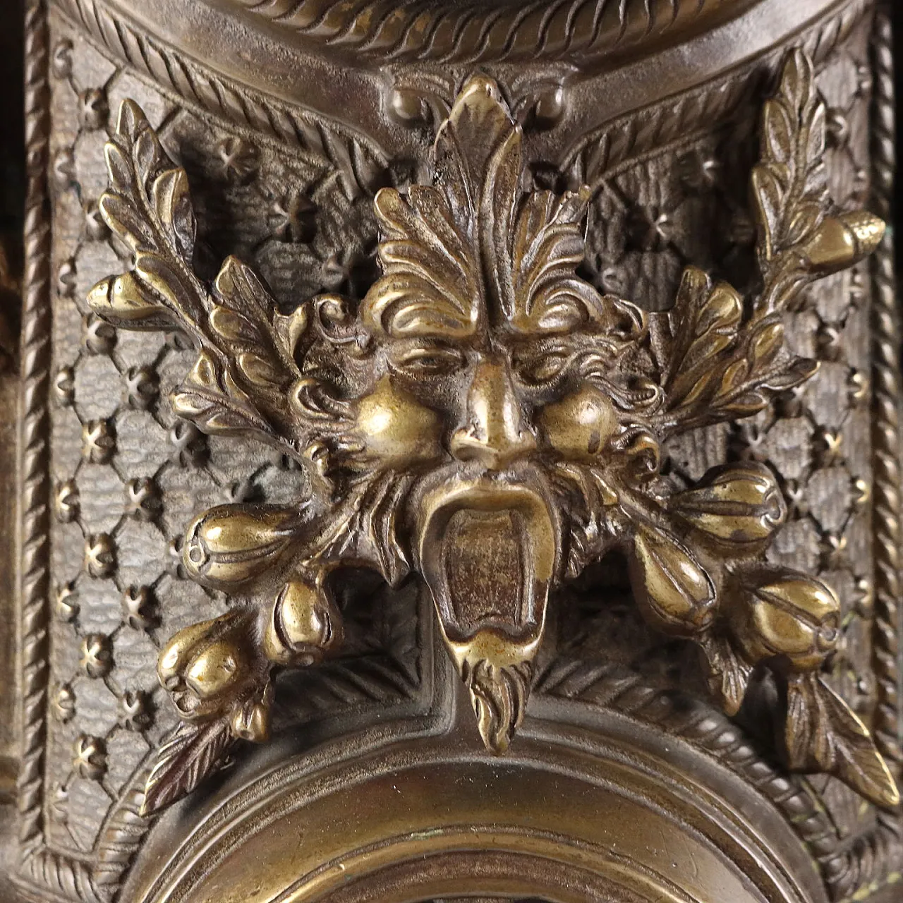 Bronze clock triptych, 20th century 9