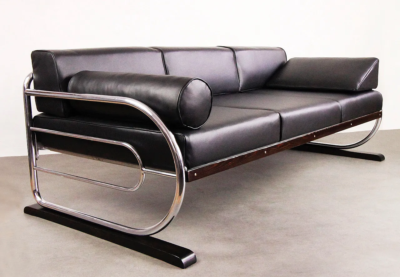 Divano tubolare di Hynek Gottwald  "Dark Night", anni '30 1