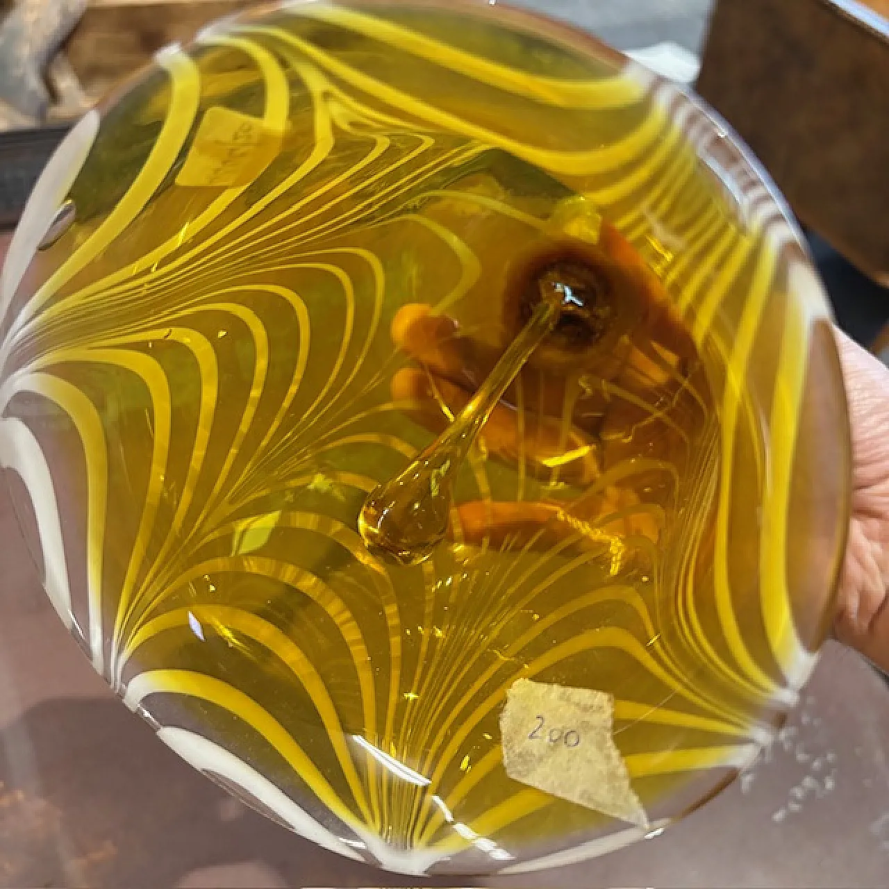 Campana in vetro giallo e bianco, '800 7