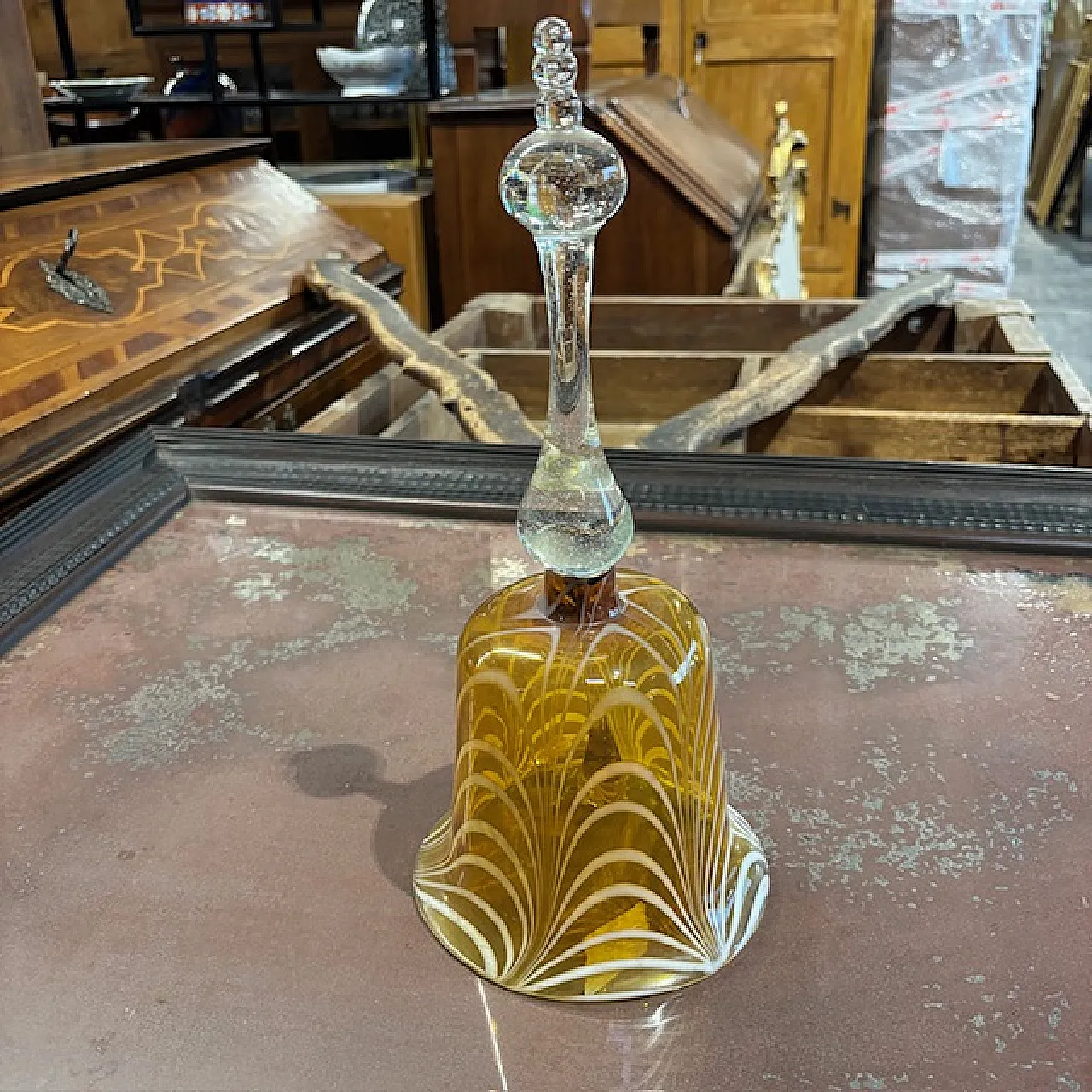 Campana in vetro giallo e bianco, '800 10