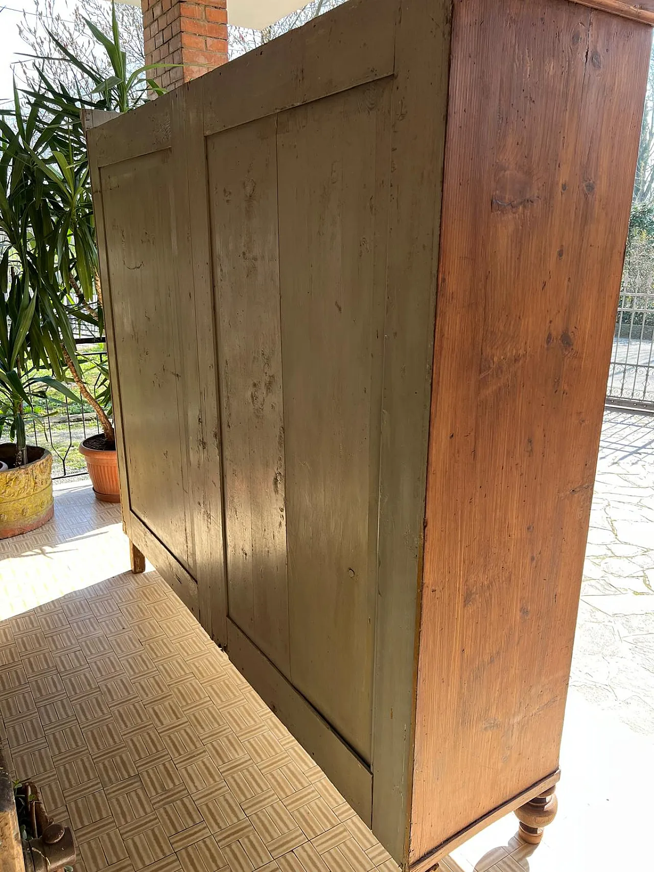 Credenza in abete rustica, '800 6