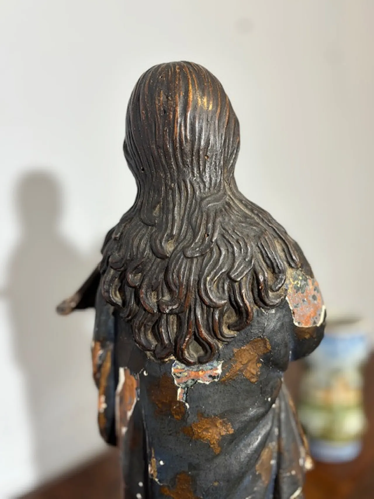 Wooden virgin polychrome sculpture, 17th century 9