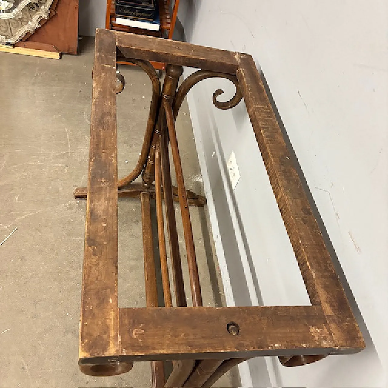 Tavolo Thonet Art Decò legno faggio curvato e onice, 1940 2