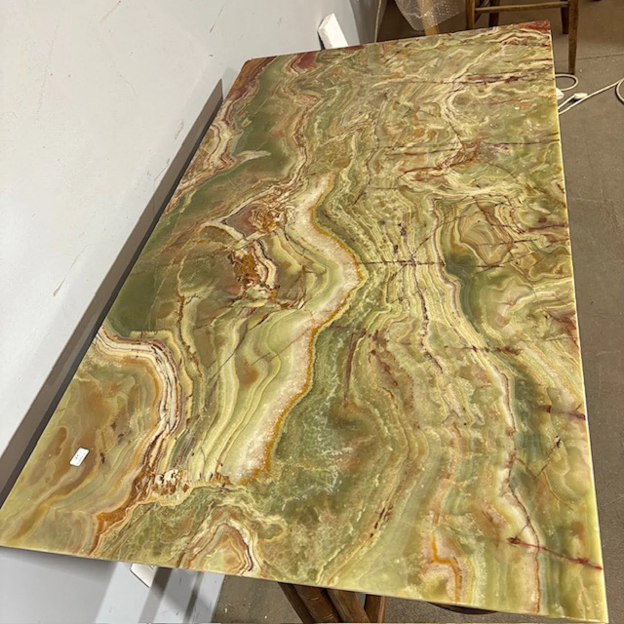 Tavolo Thonet Art Decò legno faggio curvato e onice, 1940 10