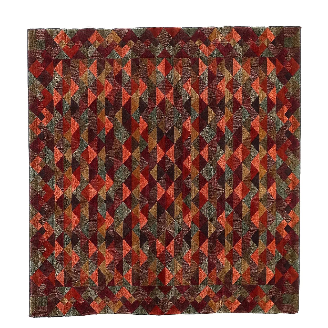 Tappeto in cotone e lana con nodo pesante di Missoni Vestor, '900 1