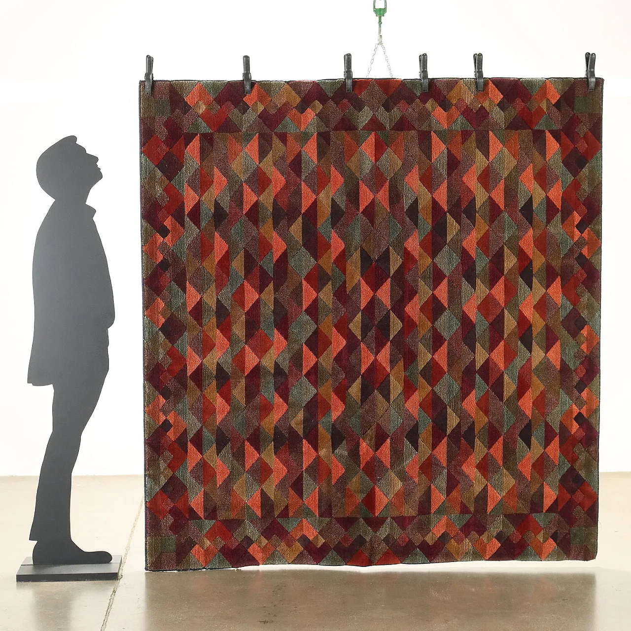 Tappeto in cotone e lana con nodo pesante di Missoni Vestor, '900 2