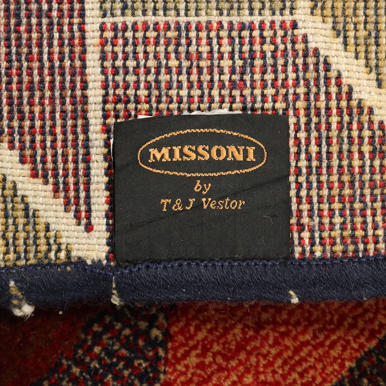 Tappeto in cotone e lana con nodo pesante di Missoni Vestor, '900 6