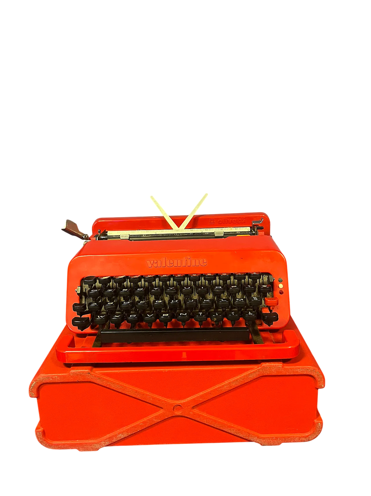 Macchina da scrivere Valentine di Ettore Sottsass rossa, anni '70 8