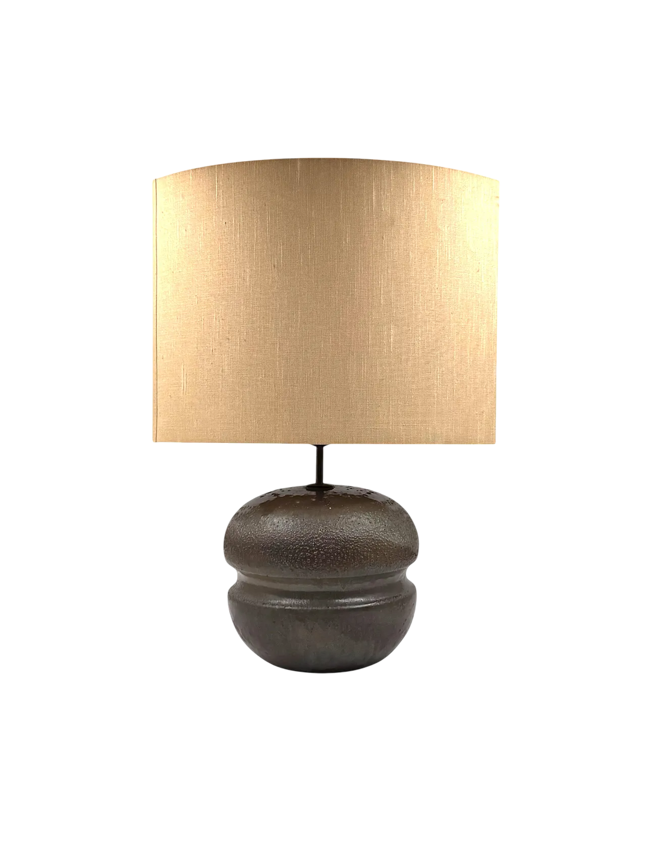 Mid-Century Modern Brown Ceramic Lamp Base, France 1960s 18
