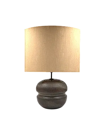 Mid-Century Modern Brown Ceramic Lamp Base, France 1960s